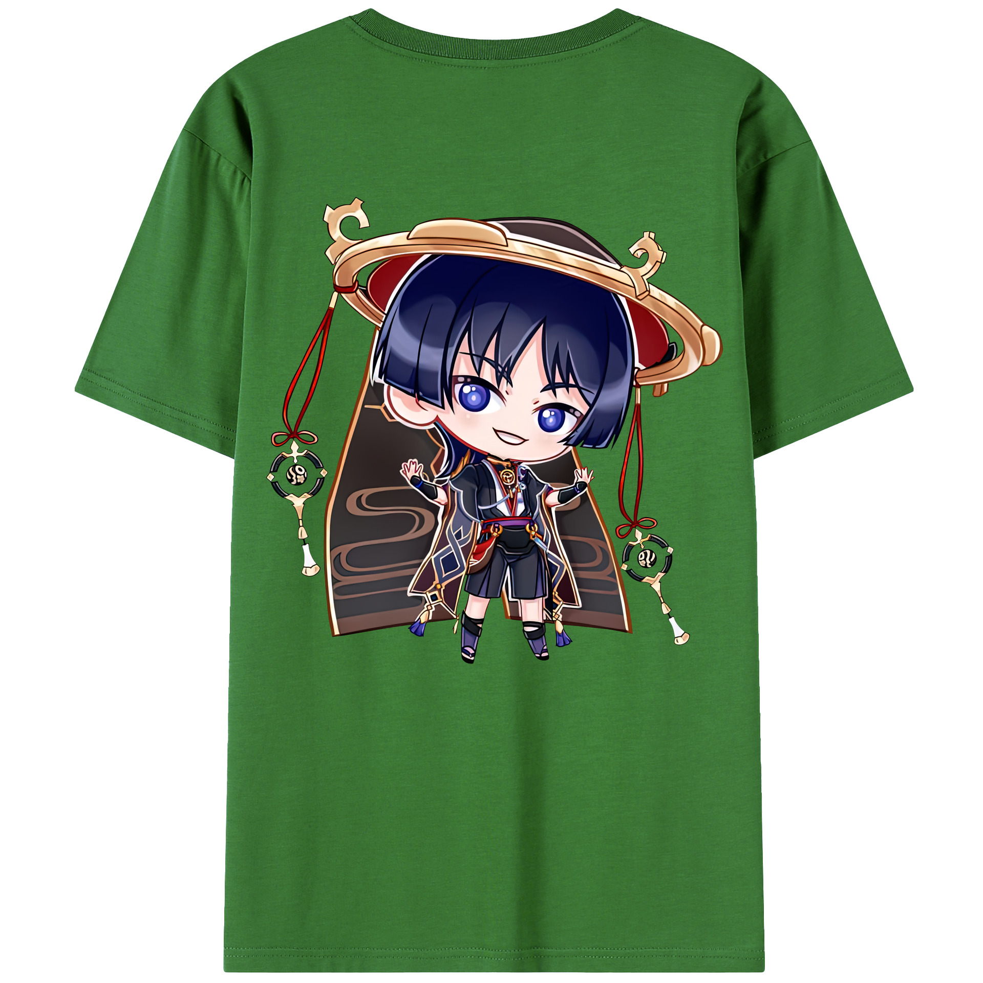 げんし神 さんペい genshin Sanpei レディース半袖Tシャツ(バックプリント)